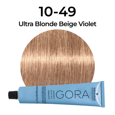 SCHWARZKOPF - IGORA ROYAL_Igora Royal Highlifts 10 - 49 Ultra Blonde Beige Violet_Cosmetic World